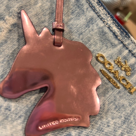 Coach Other - Coach 2017 Limited Edition Pink Metallic Unicorn Bag Charm